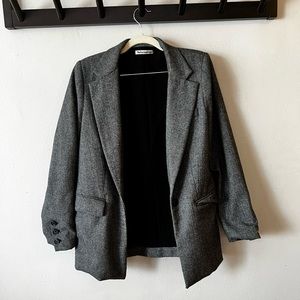Reformation Blazer - Medium Gray, Small